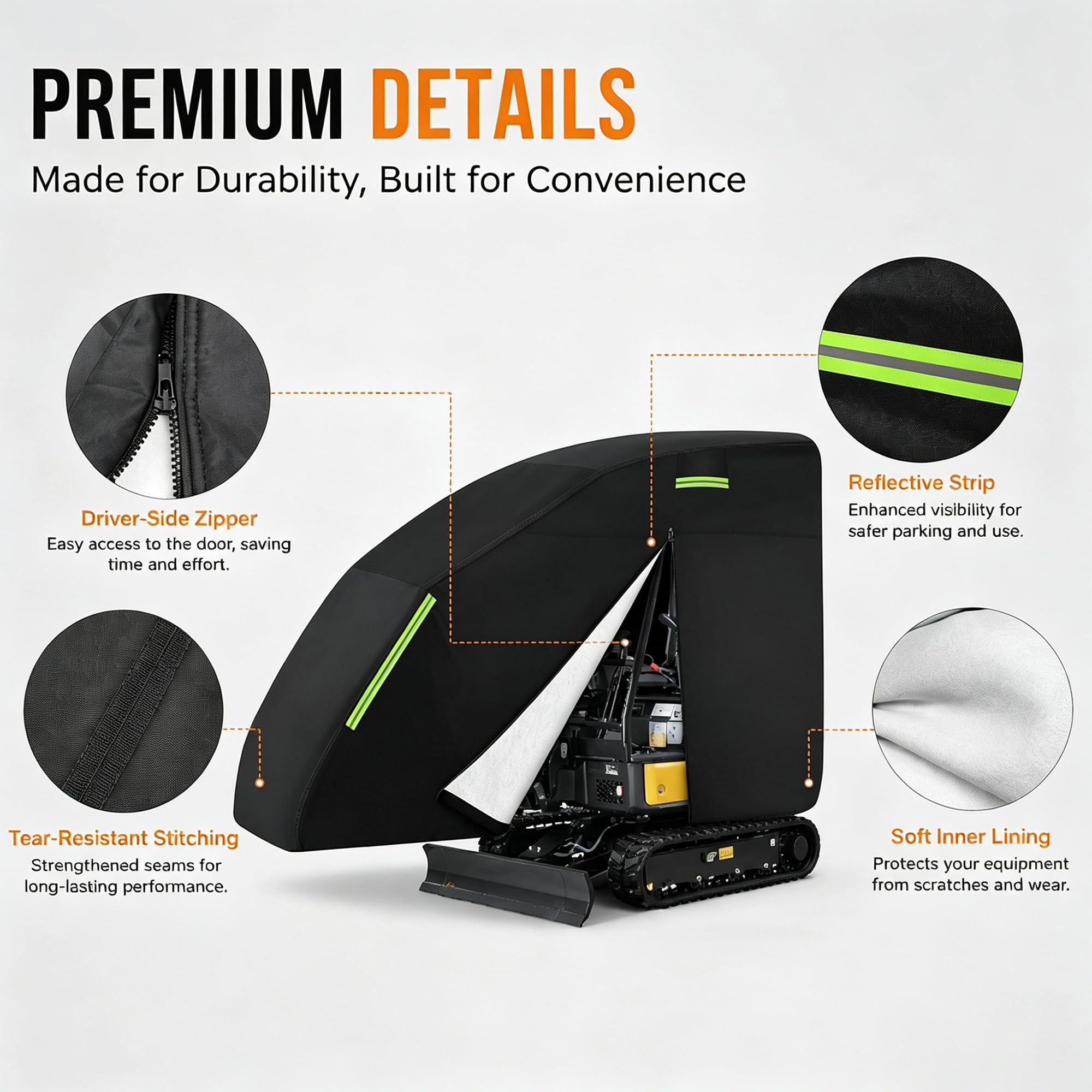 ZORQ Housse pour Mini Pelle Compatible avec Bobcat E26 2017–pr
