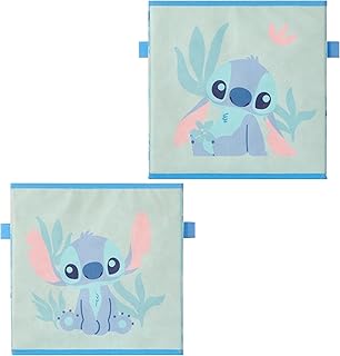 Idea Nuova Stitch Storage Cubes Set of 2 Durable Fabric Bins with Handle...