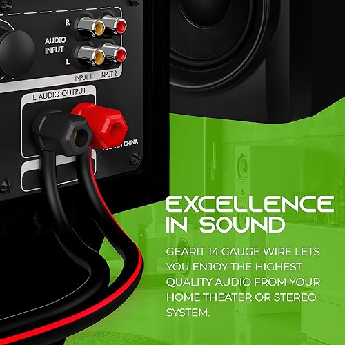 Miniatura 6 de GearIT Pro Series 14AWG Cable de altavoz calibre 14 AWG (100 pies100.0 ft), gran uso para altavoces de cine en casa y altavoces de automóvil, color