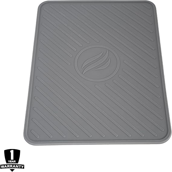BLACKSTONE 4222 Silicone Large Griddle Spatula Mat, Serving Spoon Drip Pad & Grill Utensil Holder for Kitchen, Stovetop, Cooking & Countertop-Heat Resistant, Non Slip, Heavy Duty (9.25 x 12.2)