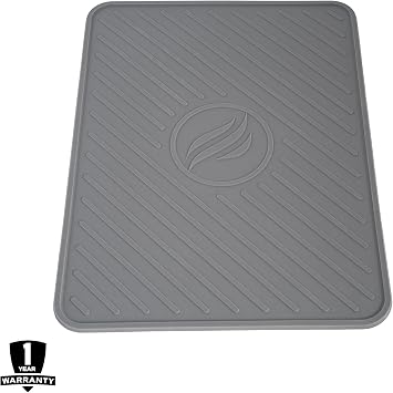 BLACKSTONE 4222 Silicone Large Griddle Spatula Mat, Serving Spoon Drip Pad & Grill Utensil Holder for Kitchen, Stovetop, Cooking & Countertop-Heat Resistant, Non Slip, Heavy Duty (9.25 x 12.2)