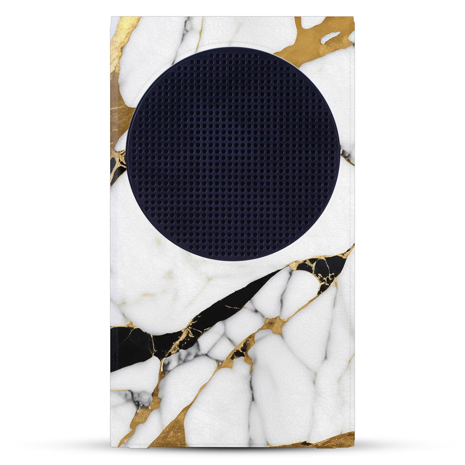Head Case Designs White, Gold, and Black Marble Game Console Wrap and Game Controller Skin Bundle Compatible With Xbox Series S Console & Controller Bundle