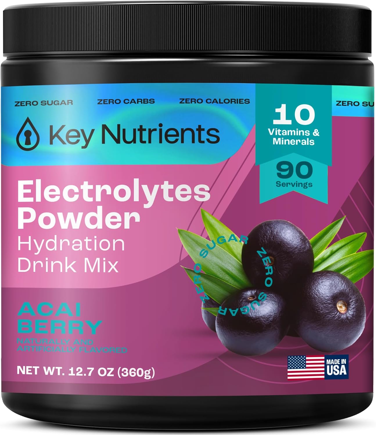KEY NUTRIENTS Multivitamin Electrolytes Powder Fruity Acai Berry