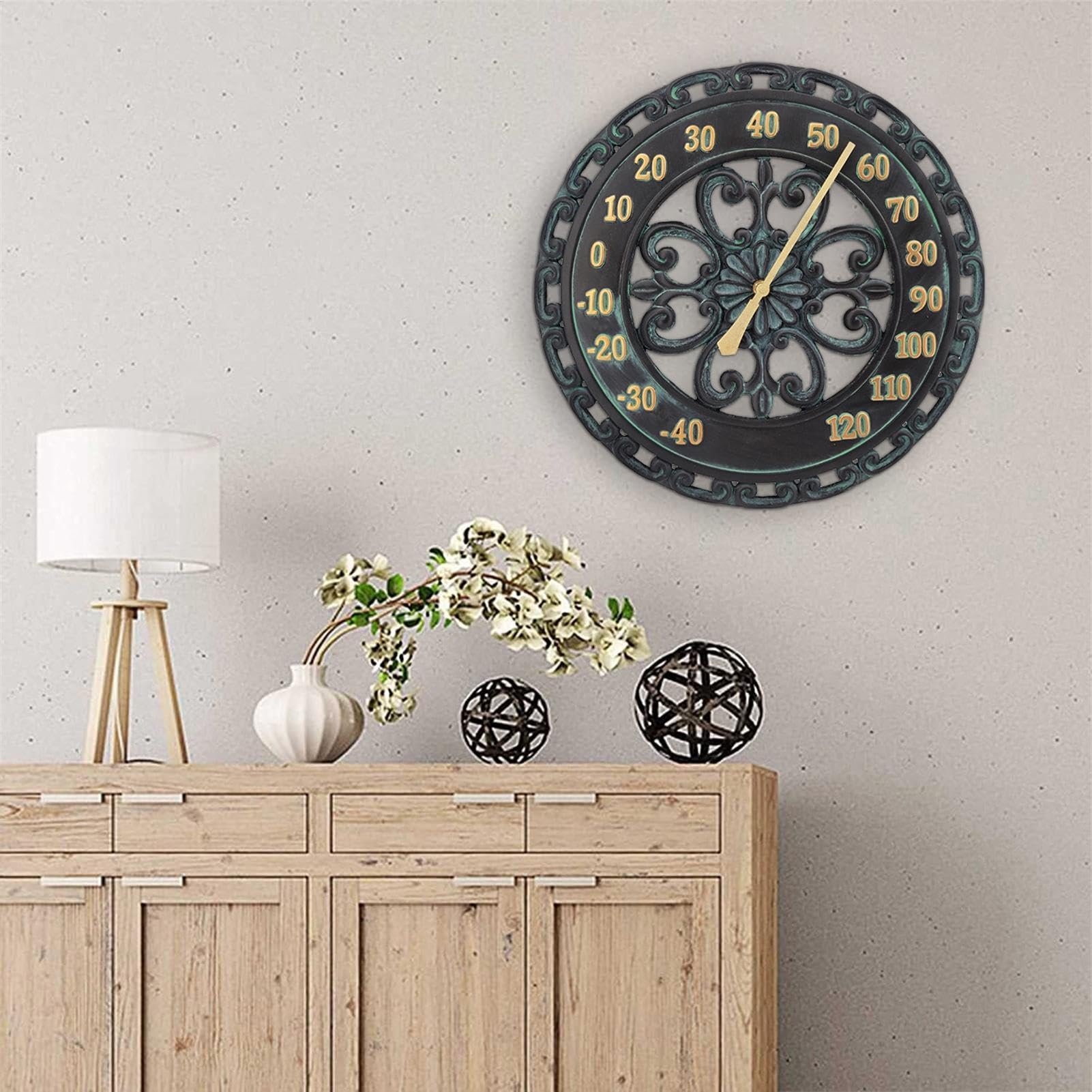 Termometro da giardino sospeso | termometro decorativo per interni o | esterni | termometro esterno da giardino per terrazza, cortile e giardino