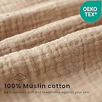 Vista 3 de Konssy Funda de almohada de muselina para niños pequeños para almohada de 13x18, paquete de 2 fundas de almohada de algodón suave y transpirable