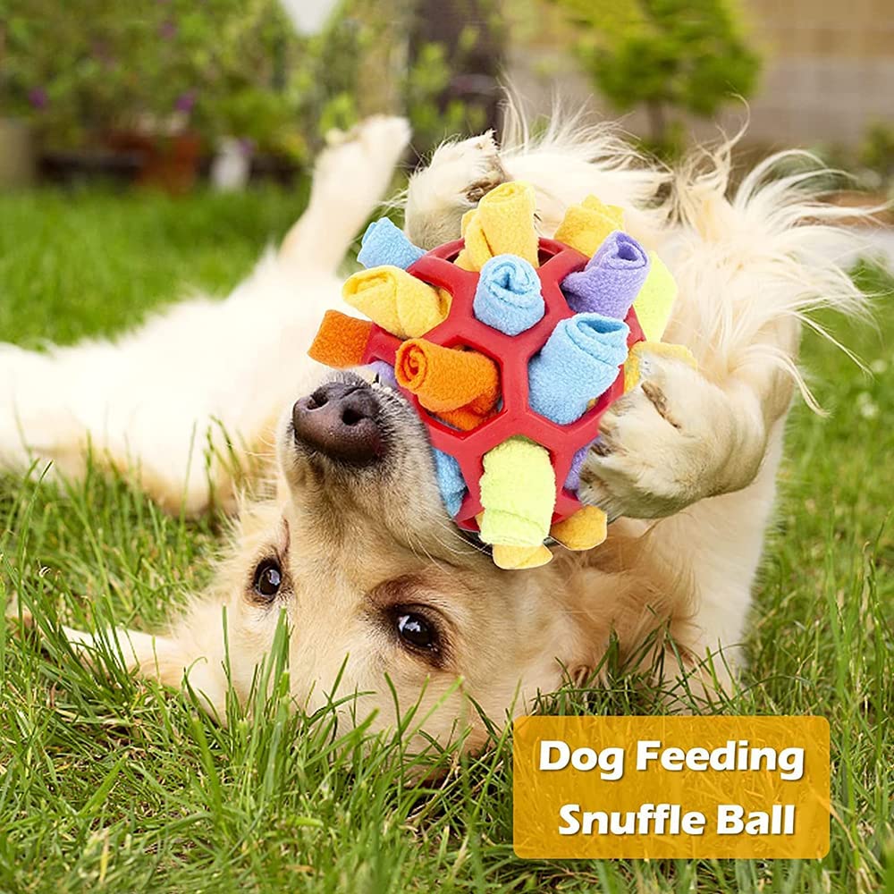 Jiahuade Palla da Fiuto per Cani,Sniffing Ball per Cani,Palla da Sniffing Mat Interattivi,Gioco Sfera Puzzle cani,Tappeto da Fiuto,Giocattolo Puzzle