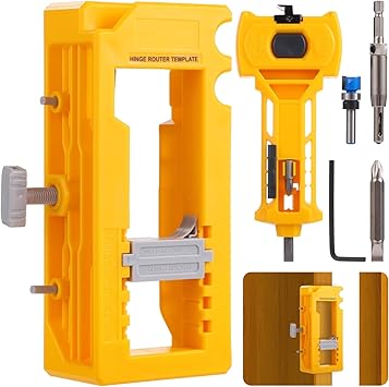 Door Hinge Door Latch Installation Kit, Hinge Mortiser Template, Door Hinge Jig Kit, Door Lock Installation Kit, Easy Setup