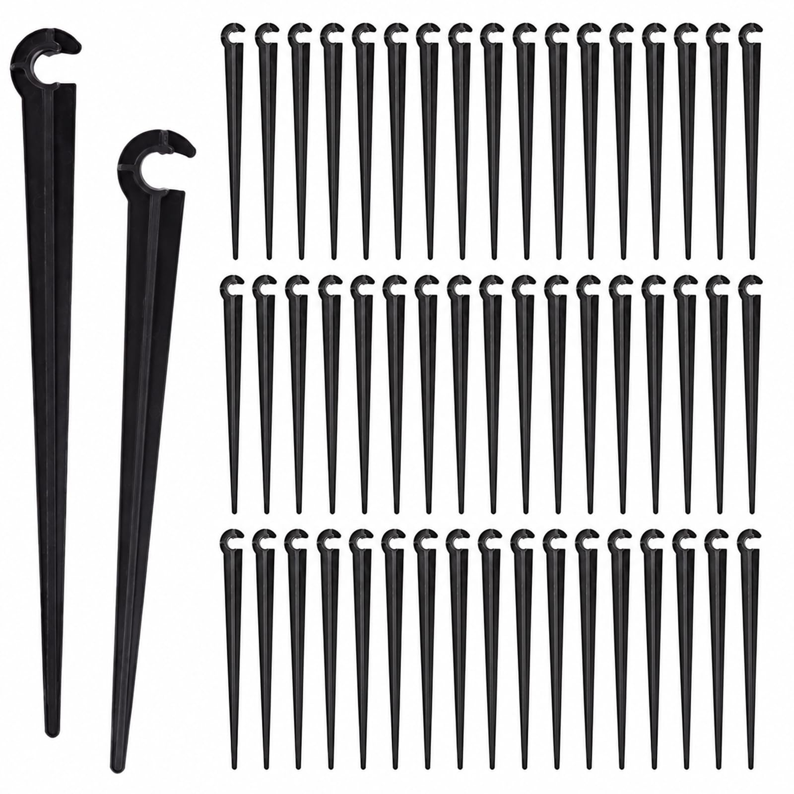 50PCS Drip Irrigation Support Stakes, 1/4 Inch Tubing Holder for Garden