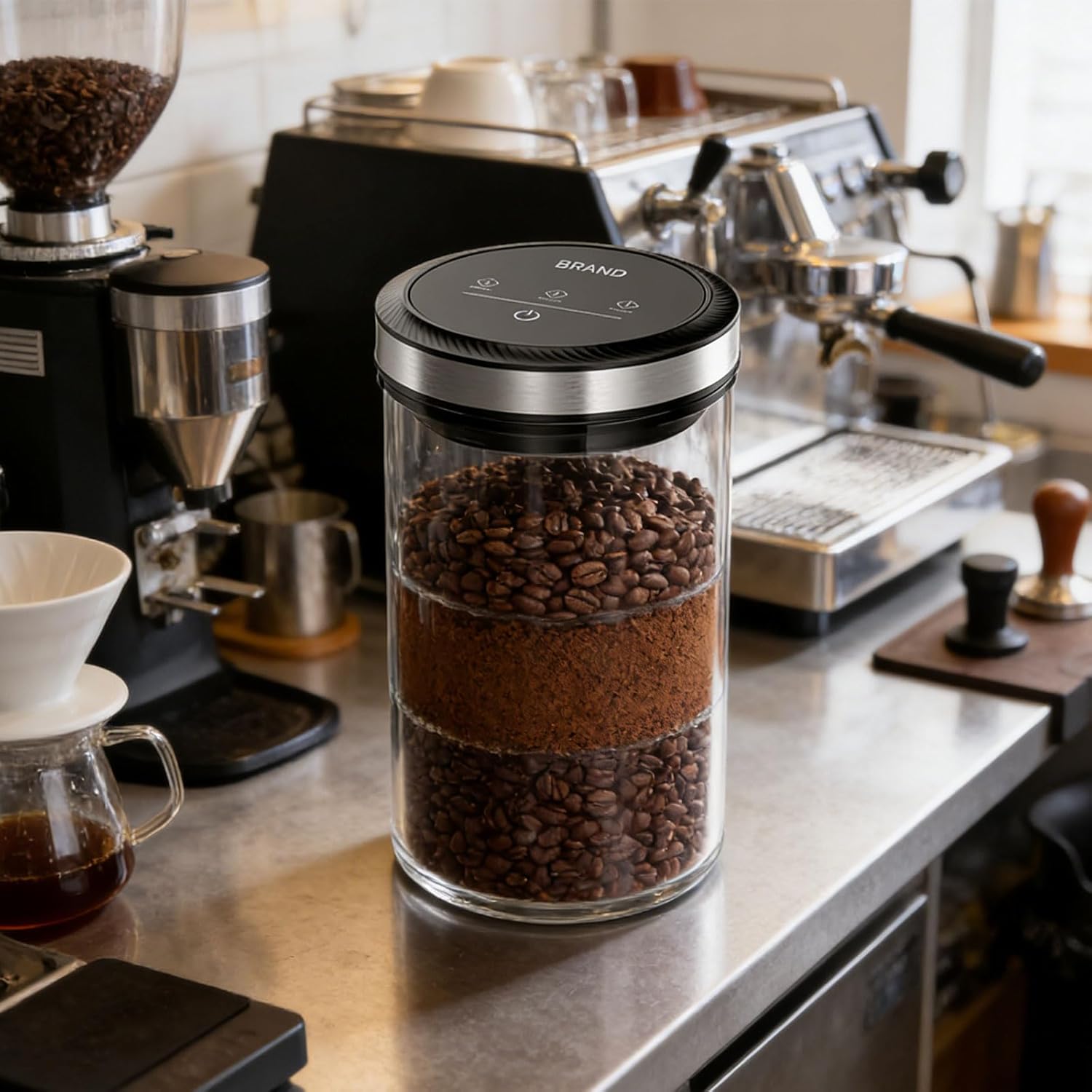 Rechargeable Automatic Vacuuming Food Saver Canister Leakproof Storage Jar for Home and Offices Use Vacuum Storage Jar