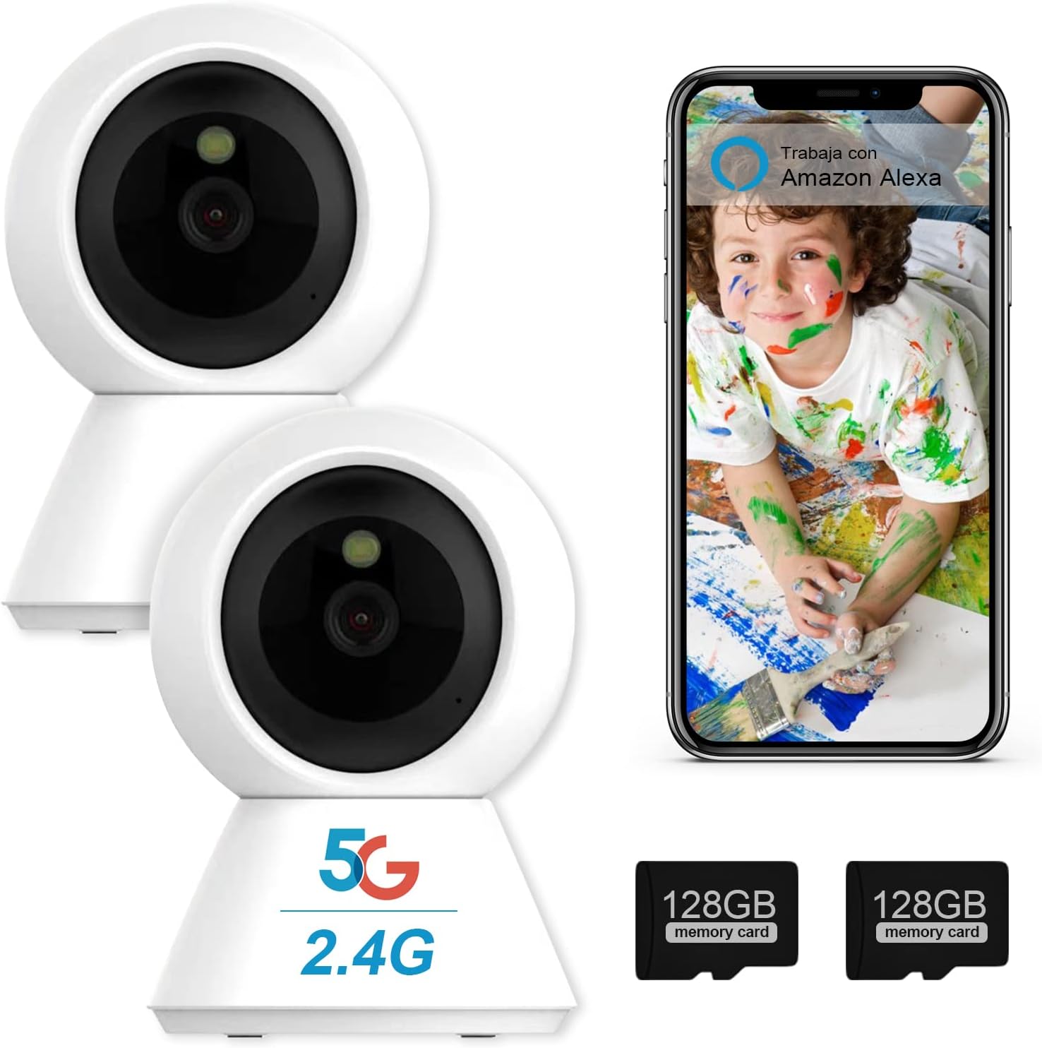 4MP Indoor Security Camera Pet Camera with Phone App 2K