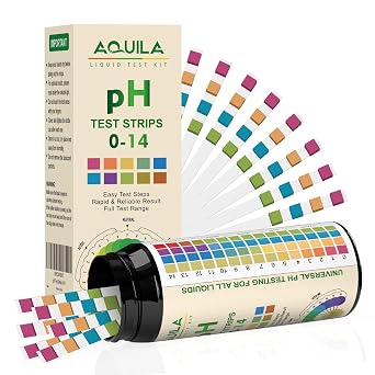 pH Test Strips 0-14, 150CT pH Testing Kit for Drinking Water, Pool Spa Aquarium Fish Tank Urine Saliva Food Beverage Kombucha Soil Hydroponics, Litmus Paper pH Tester Kit for Soap Making, Skincare