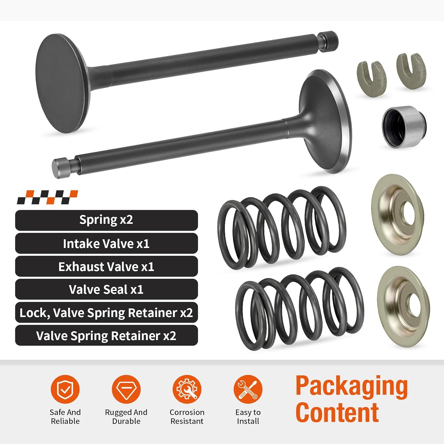 For Yamaha Pro Hauler 1000 700 YXP700A YXP1000A G11 G16 G20 G21 G22 G23 G27 G28 YDR-A YTF-1 YTF-2 DR2A Intake Exhaust Valve & Seal Spring Rebuild Kit 1996-2025