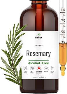 Rosemary Tincture – Alcohol-Free Herbal Extract for Focus, Circulation & Digestive Support – Vegan, Non-GMO, Glycerin-Based Supplement – (1.7 Fl Oz)