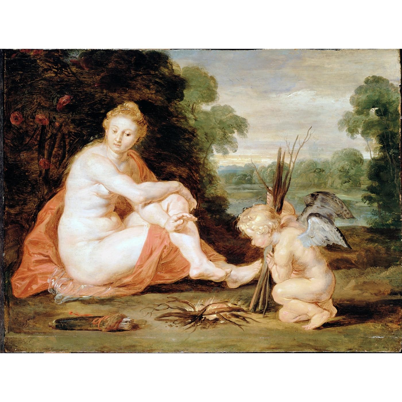 Toile Rubens Vénus et Cupidon pour sublimer l'ambiance de votre chambre - 2