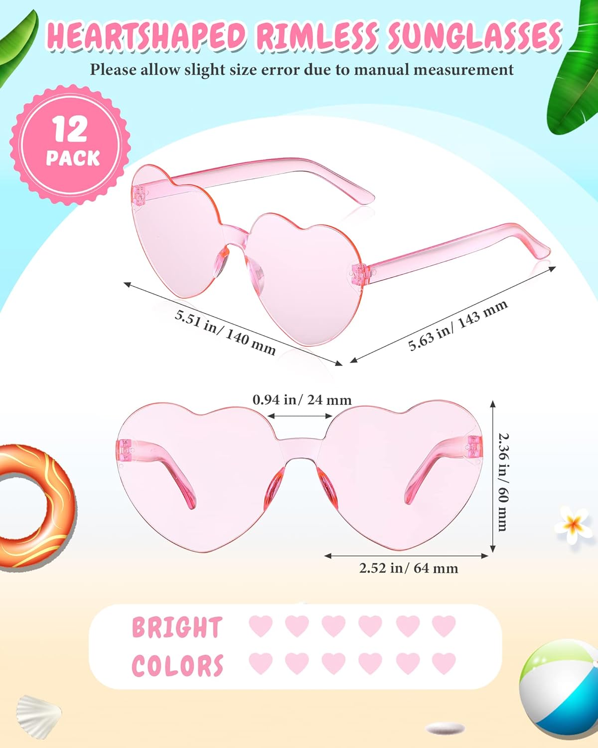 Kanayu 12 Pcs Mixed Style Rimless Sunglasses Retro Party Favors Eyewear for Bachelor Party Photoshoot Costume Accessories - Image 2