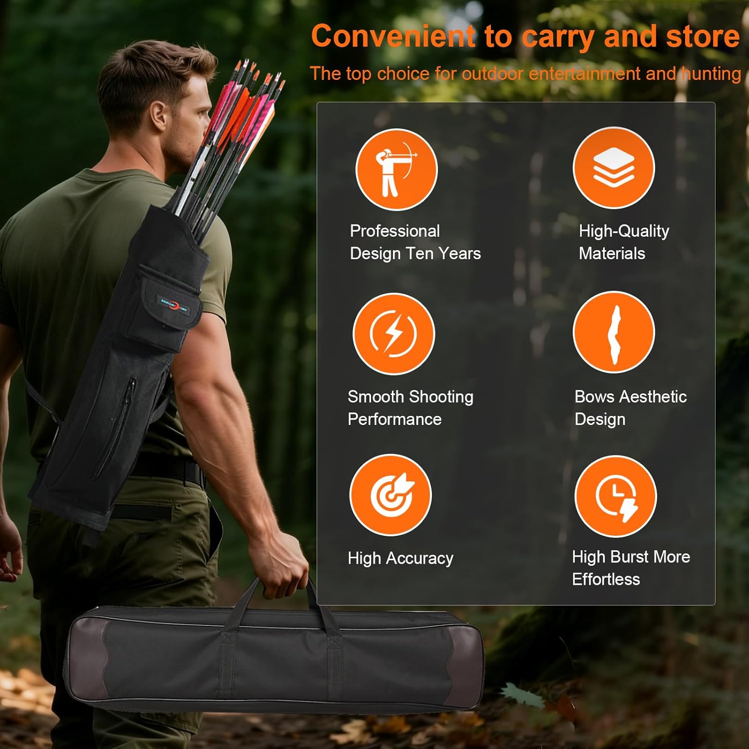 TOPARCHERY 60" Recurve Bow Set, Improved Takedown Recurve Bow and Arrow Set for Adults and Beginners Enthusiasts - Practice Bow Kit Left/Right Hand