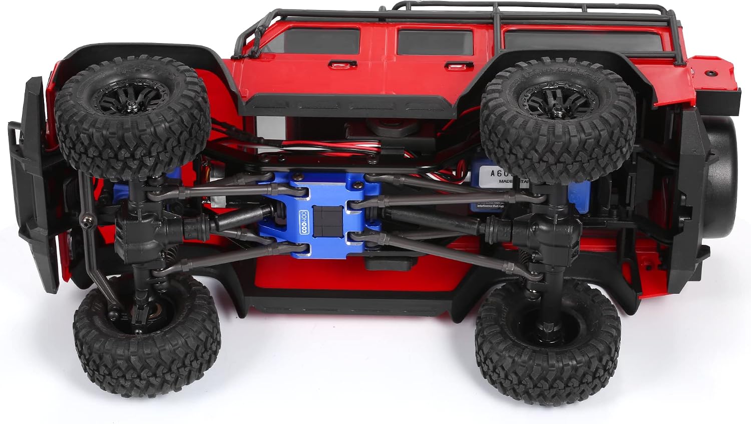 RC Transmission Mount, Skid Plate Transmission Mount Upgrade Part for 1/18 TRX-4M RC Crawler Cars, Enhanced Durability and Stability, Made of Aluminum Alloy, Blue