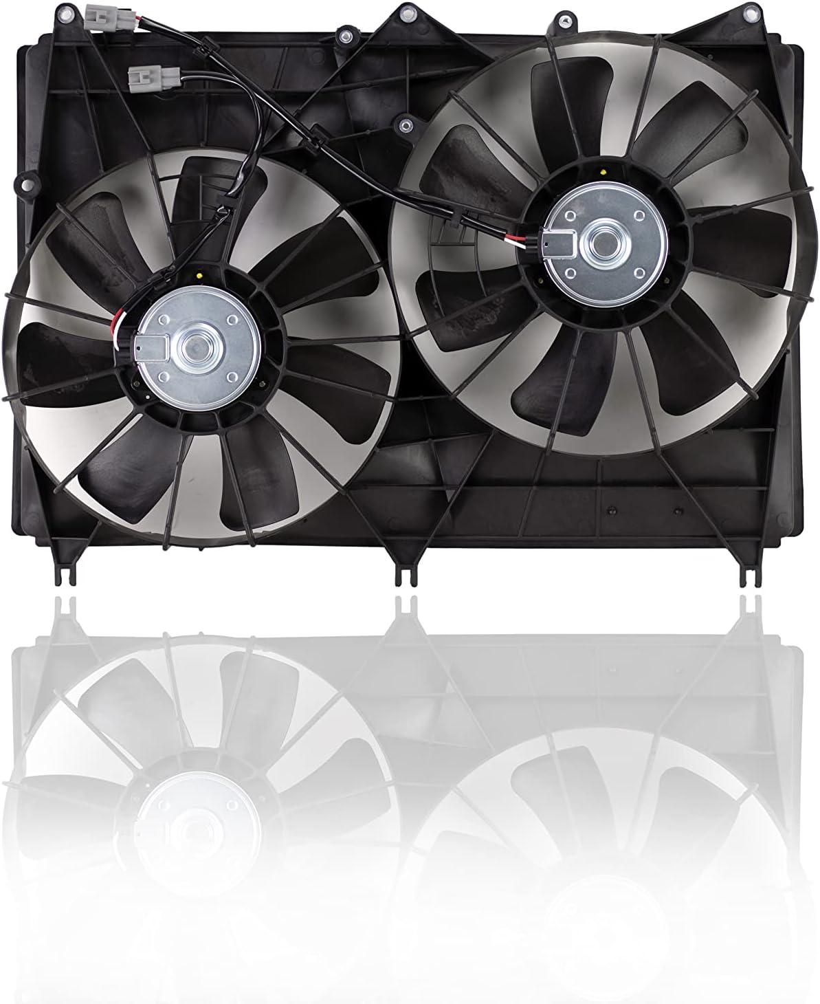 Dual Radiator and Condenser Fan Assembly - Cooling Direct Compatible/Replacement for SZ3115107 09-13 Suzuki Grand Vitara 2.4L L4/3.2L V6