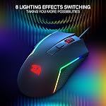 Redragon M616 RGB La souris du jeu 10000 DPI Souris optique filaire avec 6 Boutons programmables & 8 Modes rétroéclairés, supports logiciels DIY Boutons-clés