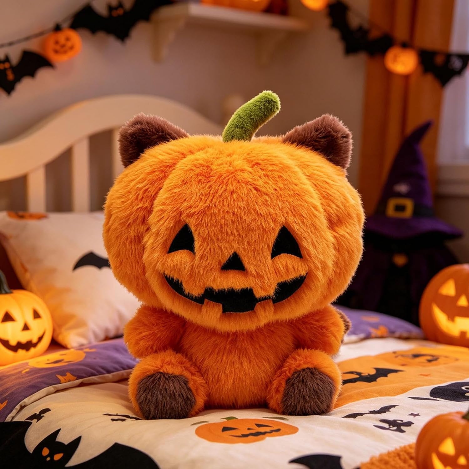 Halloween Pumpkin Pillow, Jack O Lantern Pillow Halloween Decorations, C