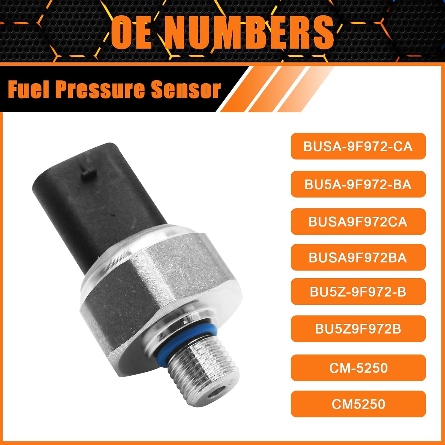BU5Z9F972B Fuel Injection Pressure Sensor for FORD EDGE ESCAPE EXPEDITION EXPLORER F-150 FIESTA FLEX FOCUS FUSION MUSTANG POLICE TAURUS 2015-2021,LINCOLN MKC MKS MKT MKX MKZ NAUTILUS NAVIGATOR,Replace