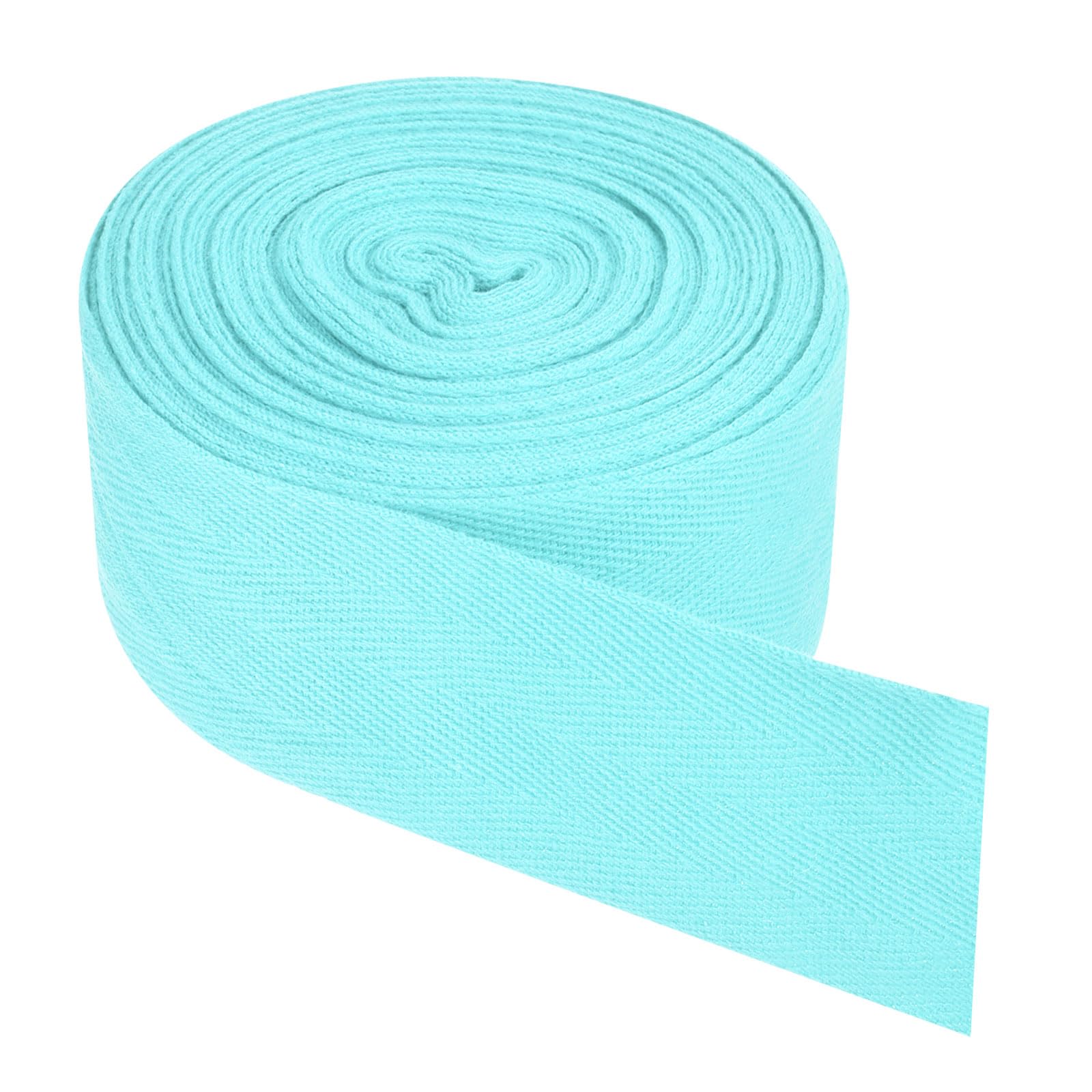 PATIKIL Cotton Twill Tape 2 Inch 10 Yards Cotton Ribbon Bias Binding Tape Herringbone Webbing Trim for Sewing Gift Wrapping Craft DIY Light Blue