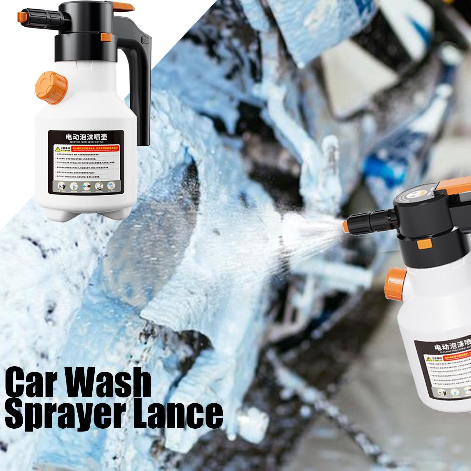 Electric Foam Sprayer, bezprzewodowe mycie samochodów, spray do pianki, wielokrotnego spryskiwania pianki, Owerful Cordless Foam Sprayer Rechargeable Electric Foam Sprayer do czyszczenia samochodu i