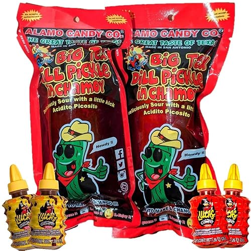 Kit de pepinillos Chamoy con imán de Lucas Gusano y como se ve en TikTok por Patroclus 2 Chamoy Pickles