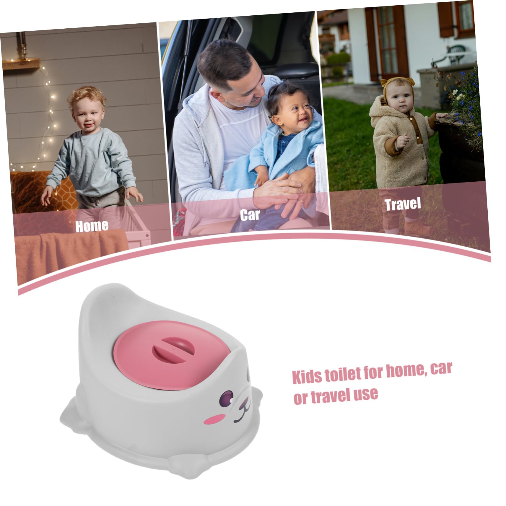 Babytöpfchen mit Deckel, 1 Stück, Pp, Tragbar für Kinder