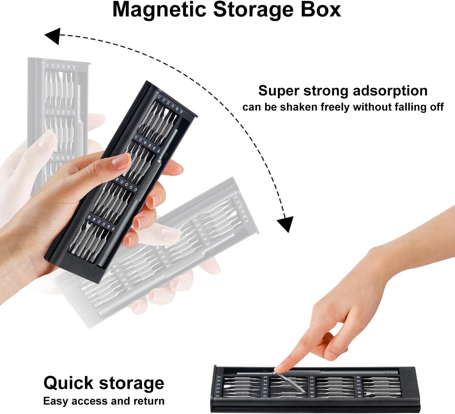 52-in-1 Precision Screwdriver Set, Magnetic Mini Repair Tool Kit for iPhone, Computer, Eyeglass, PS5, Watch, Laptop, Macbook, Ring Doorbell, Electronic, [S2 Steel] Screw Driver Gifts for Men