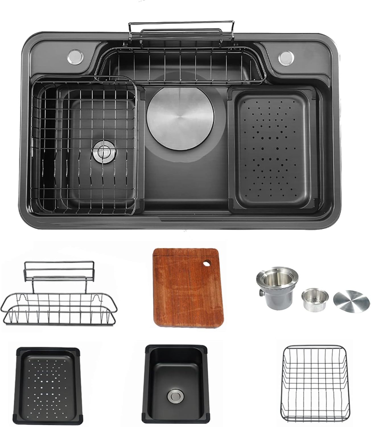 30 inch Stainless Steel Single Bowl Kitchen Sink DropIn Undermount