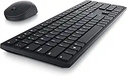 Dell KM5221W Pro Teclado sem fio e mouse Combo, teclas programáveis e luz indicadora da bateria - Preto