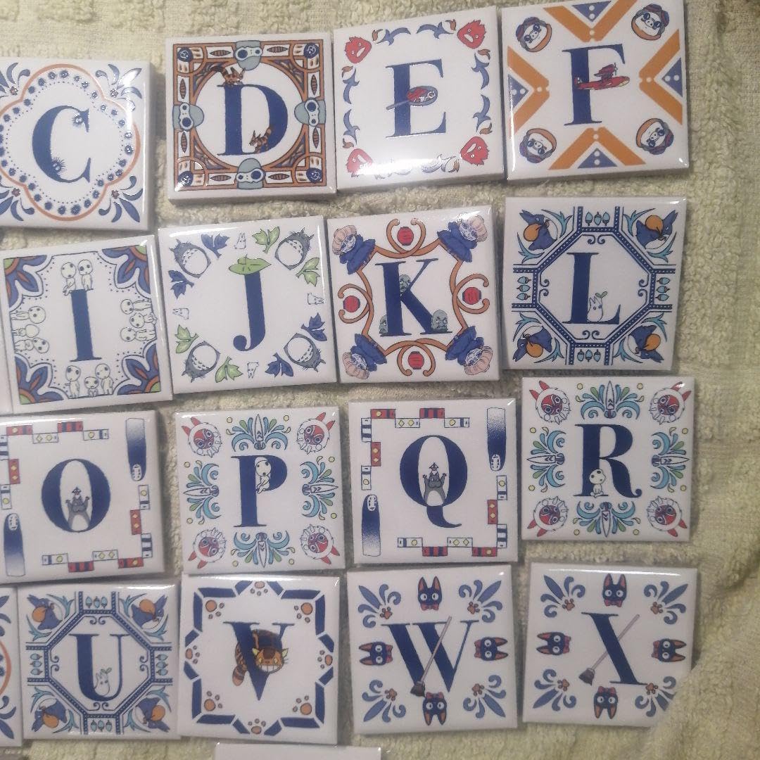 アニメージュとジブリ展 アルファベットタイル 28種セット アニメージュとジブリ展 アルファベットタイル 28種セット