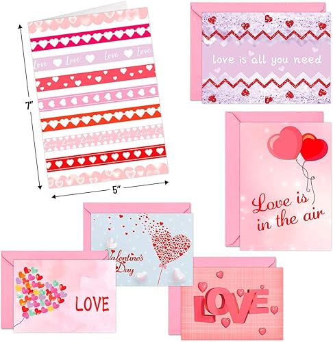 Miniatura 6 de FANCY LAND Tarjetas de San Valentín con sobres, 12 tarjetas de felicitación de San Valentín en blanco para adultos