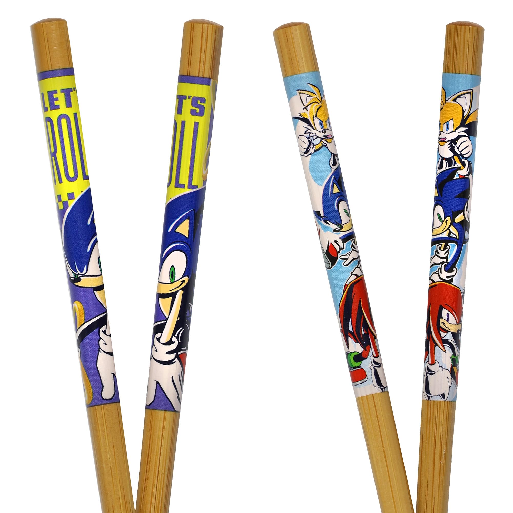Sonic Chopsticks: Fun Character Bamboo Set -3