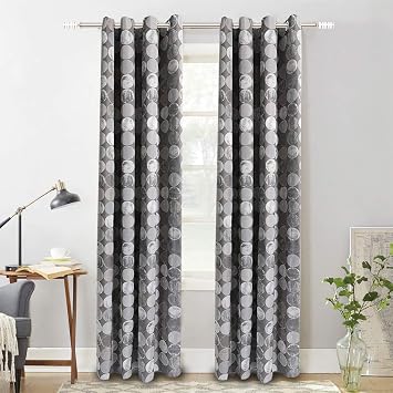 Curtains for Bedroom Linen Textured Room Darkening Drapes 95 inch Long Living Room Curtain darken Curtains Zone-Grey