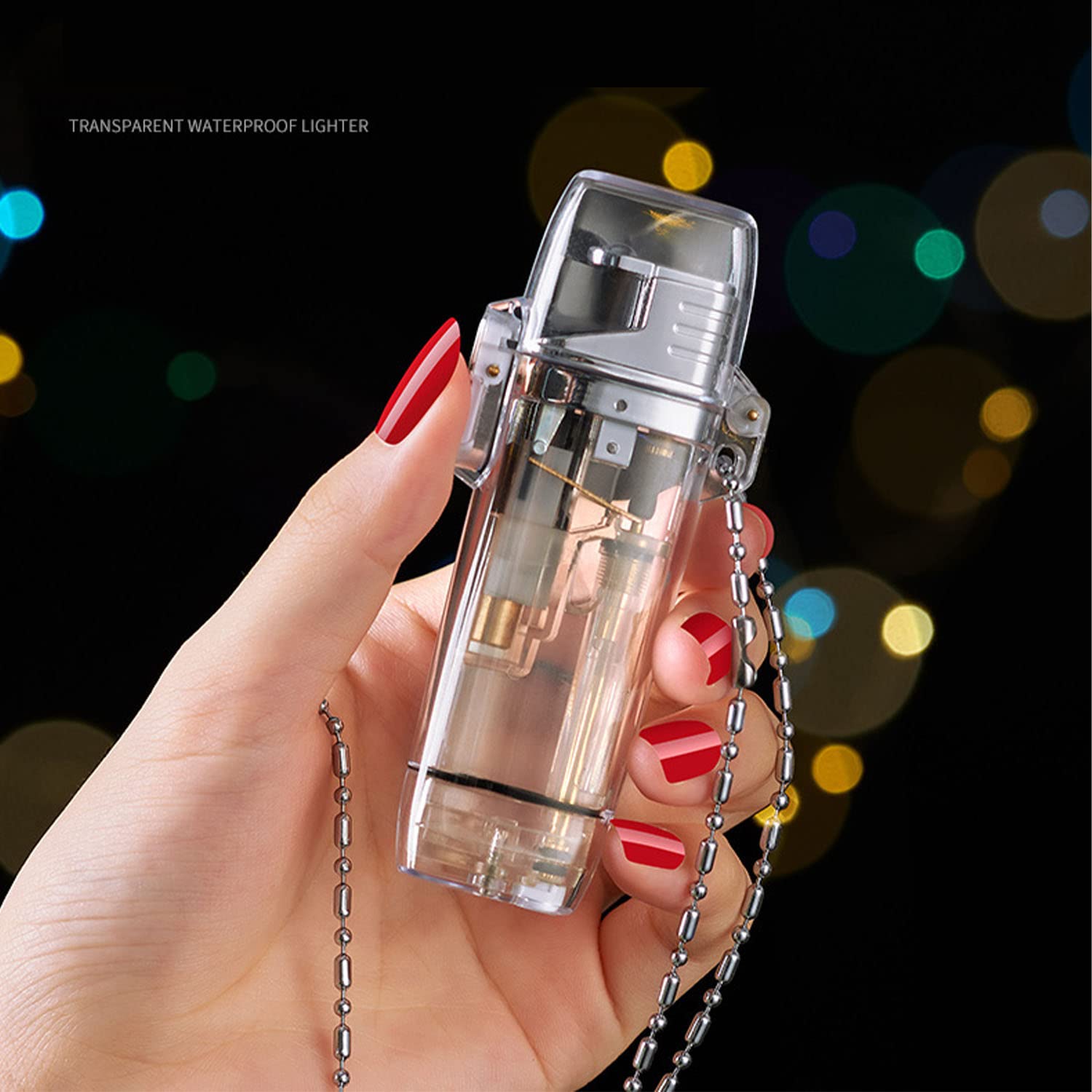 Briquet Torche Étanche Vert Jet Flamme Rechargeable Extérieur Coupe-Vent Briquet de Poche avec Breloque Chaîne Cadeau pour Homme Femme Couple (gaz Butane Non Inclus),Pink