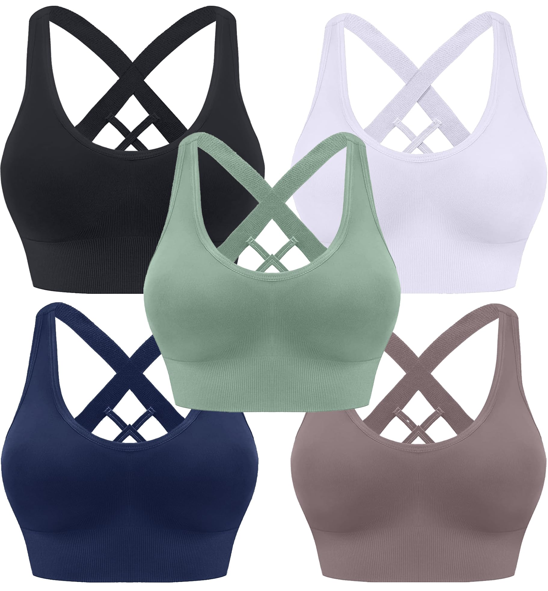 HANERDUN Soutiens-Gorge de Sport Femme Brassiere Running sous-Vêtements Maintien Fort Sportswear Haut