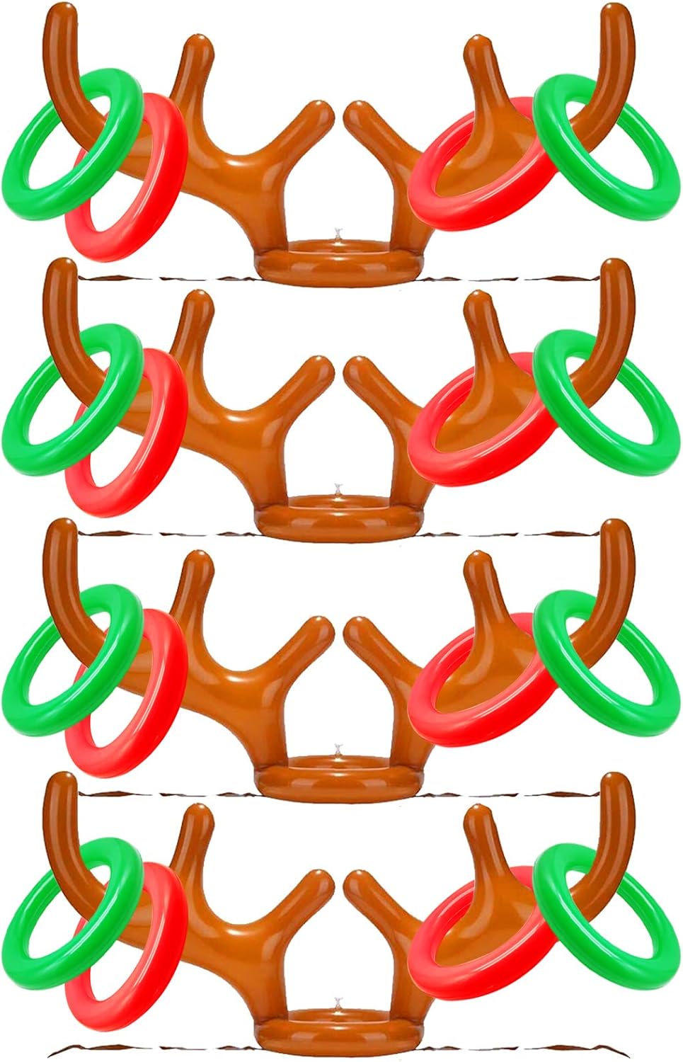 TOPLEE 20 Pieces Inflatable Reindeer Antlers Toss Game, Christmas Party Antler Hat Games for Kids Adults Family Indoor Outdoor Carnival Xmas Games(4 Antlers 16 Rings) : Sports & Outdoors
