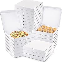 Vista 8 de PerKoop 100 cajas de pizza de 12 x 12 pulgadas a granel de cartón vacío de 12 pulgadas, caja de pizza cuadrada reutilizable para comida para llevar