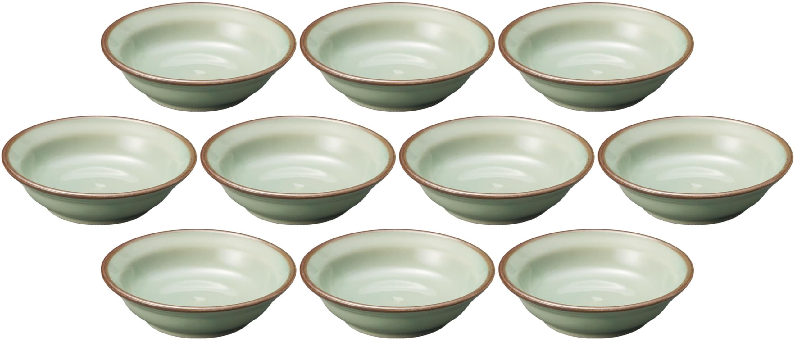 Amazon｜10個セット 天竜寺青磁薬味皿 [ 8.9×2.4cm ] | 薬味皿｜薬味皿