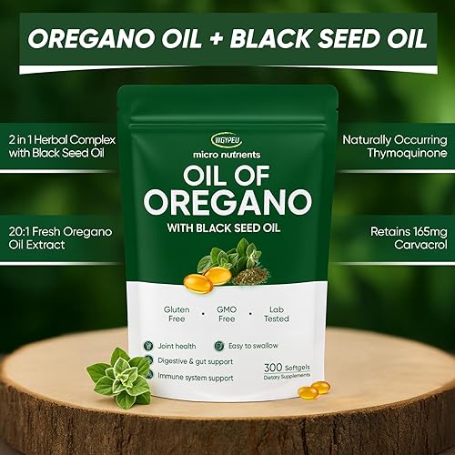 Miniatura 2 de Aceite de semillas negras de orégano, 300 unidades, apoya el sistema inmunológico y la digestión, sin OMG