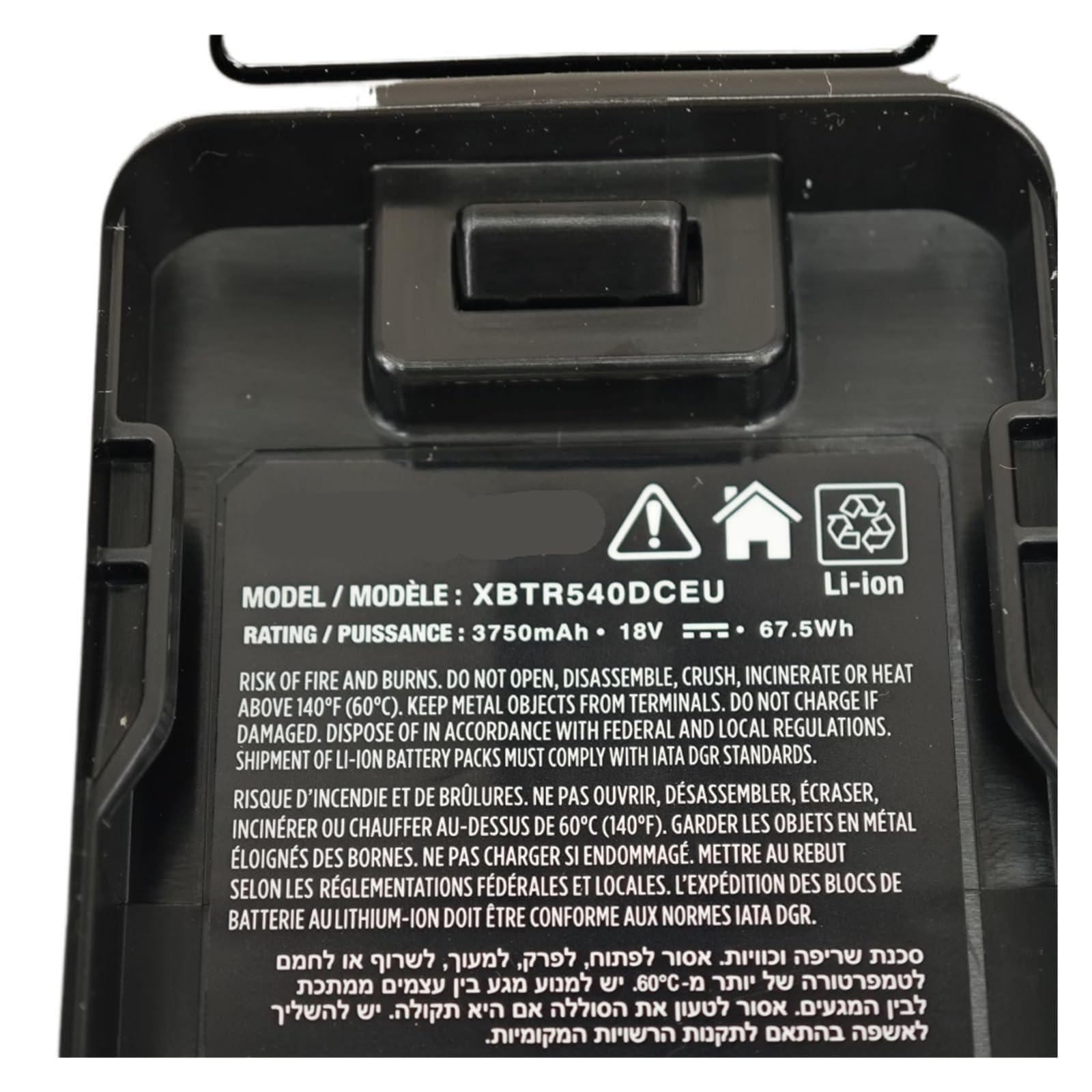 Quixpszto Vacuum Cleaner Lithium Battery 18v 3750mAh,Compatible For Shark Vacuum Cleaner Accessories XBTR540DCEU / XBTR540DC / XBTR540UK(XBTR540DCEU)