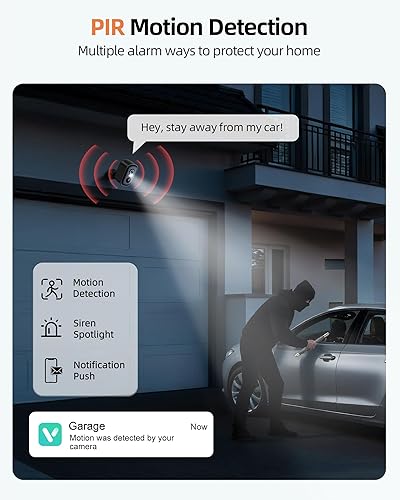 Miniatura 4 de Cámaras de seguridad inalámbricas para exteriores, cámara alimentada por batería para seguridad del hogar con detección de movimiento AI, visión