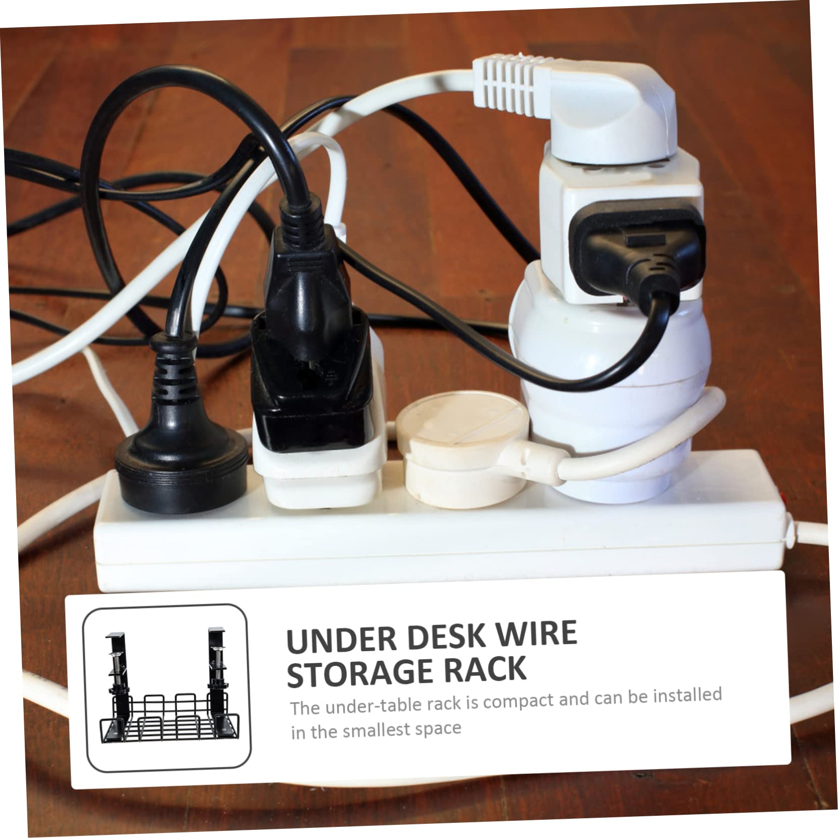 Homoyoyo Organizador Cables Escritorio Caja Recoge Cables Organizador De Debajo Escritorio Caja Organizadora