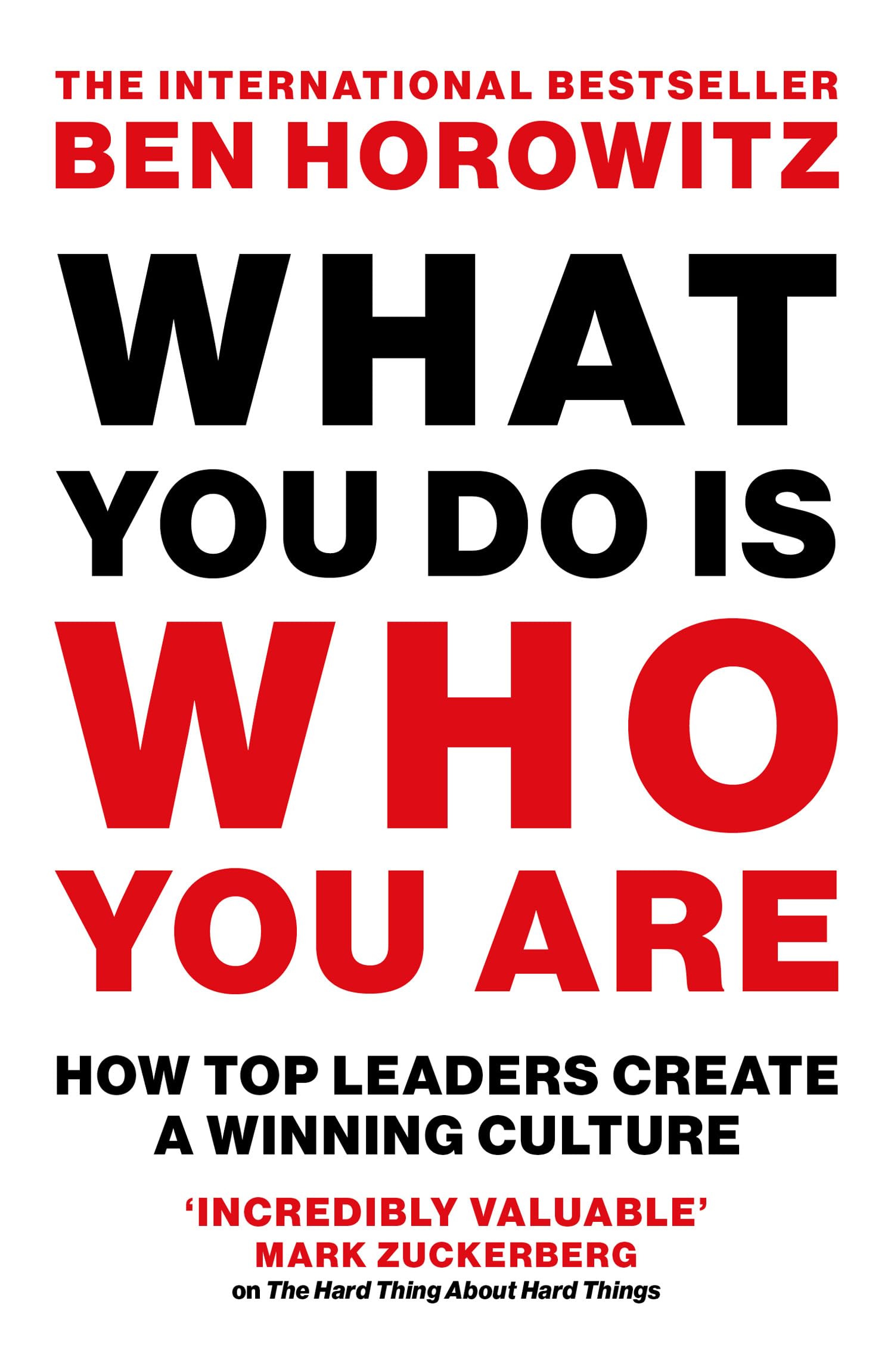 What You Do Is Who You Are by Ben Horowitz PAPERBACK 9780008740696