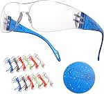 28 Pack Verres de sécurité cristal transparent (Bulk Pack de 24+4) Unisex anti-rayure Protection Gants Impact Résistants Lens Eyewear ANSI Z87.1 Certifié pour la construction, le tir et le laboratoire