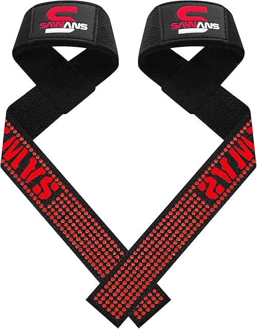 Weight Lifting Straps Neoprene Padded Bodybuilding Strength Training Wrist Straps Heavy Weight Lifting Deadlifting Support Exercise Gym Straps Grip Lifts