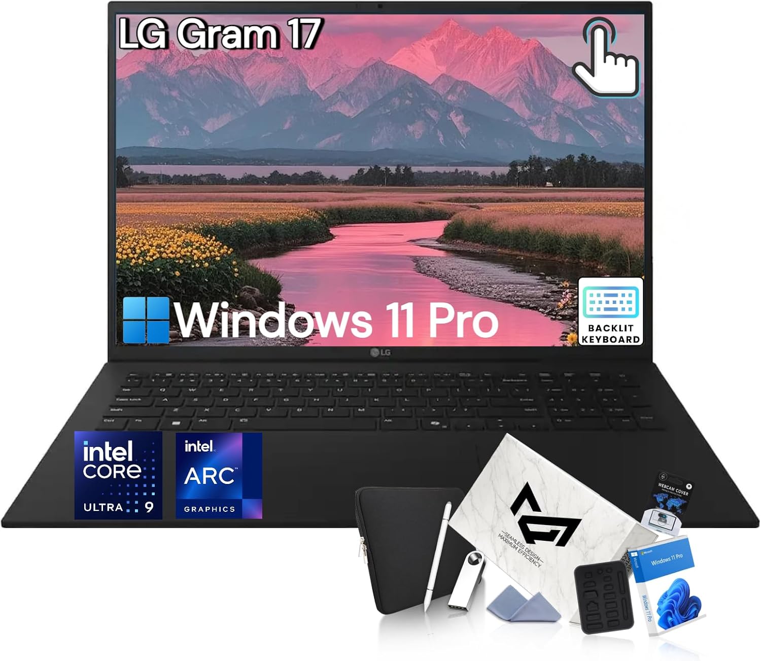 LG Gram 2025 17 Touchscreen Laptop – 17-inch WQXGA Display, Intel Ultra 9 288V, …