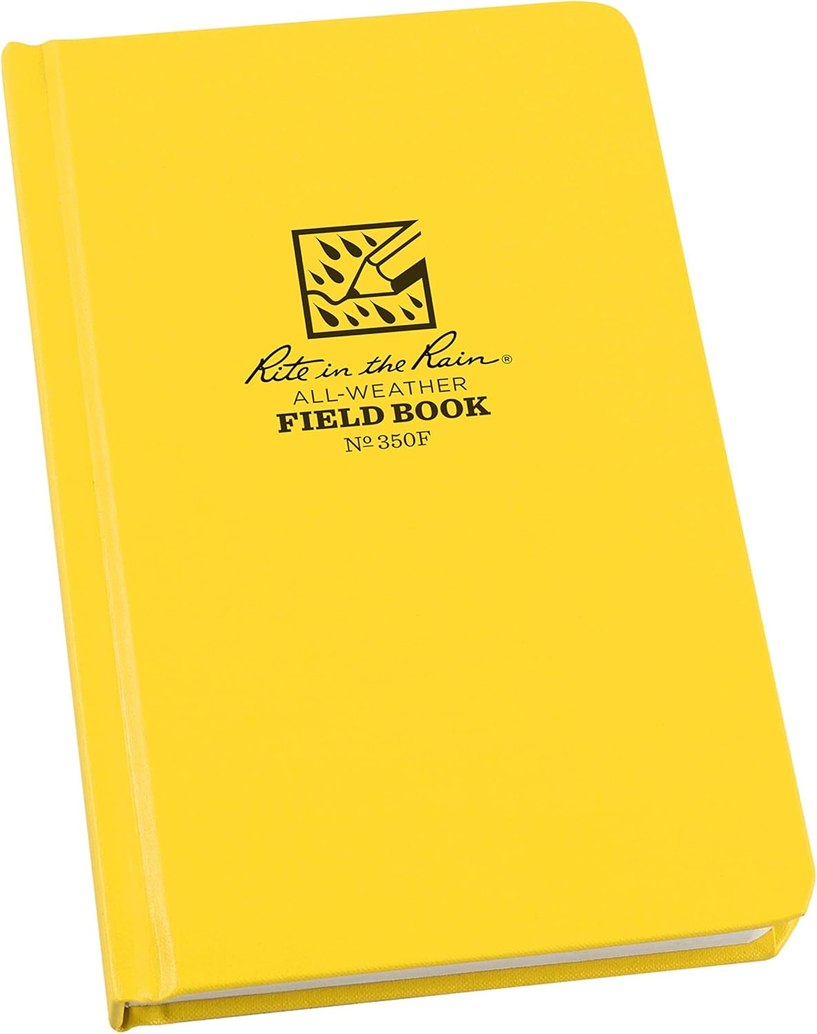 Rite in the Rain Weatherproof Hard Cover Notebook, 4.75" x 7.5", Yellow Cover, Field Pattern (No. 350F-X) - Image 2